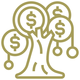 Seen properties a money tree with dollar signs representing financial growth and investment opportunities in real estate and wealth management strategies.